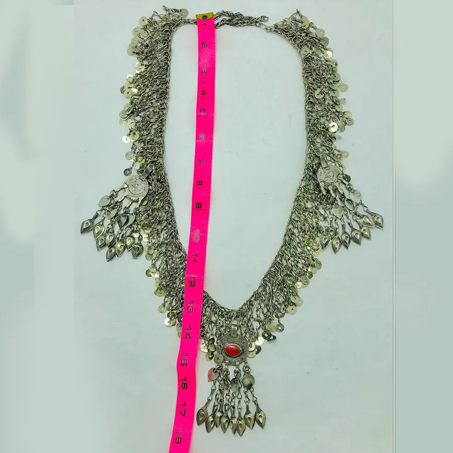 Long Pendant Rustic Necklace With Tassels