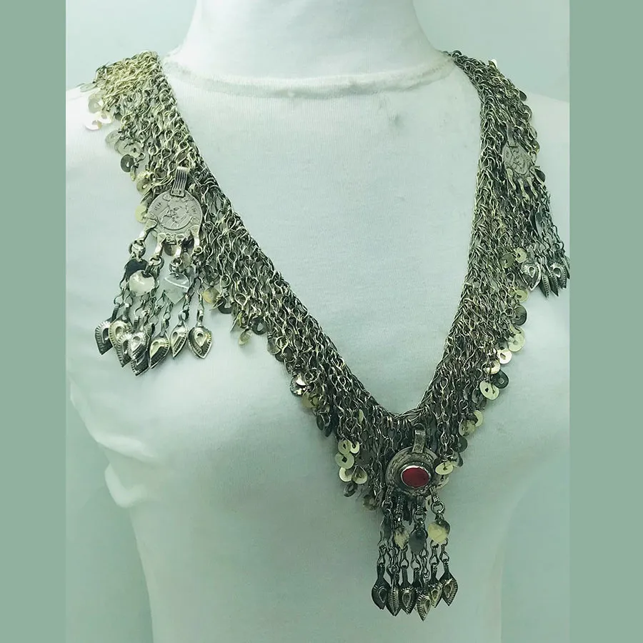 Long Pendant Rustic Necklace With Tassels