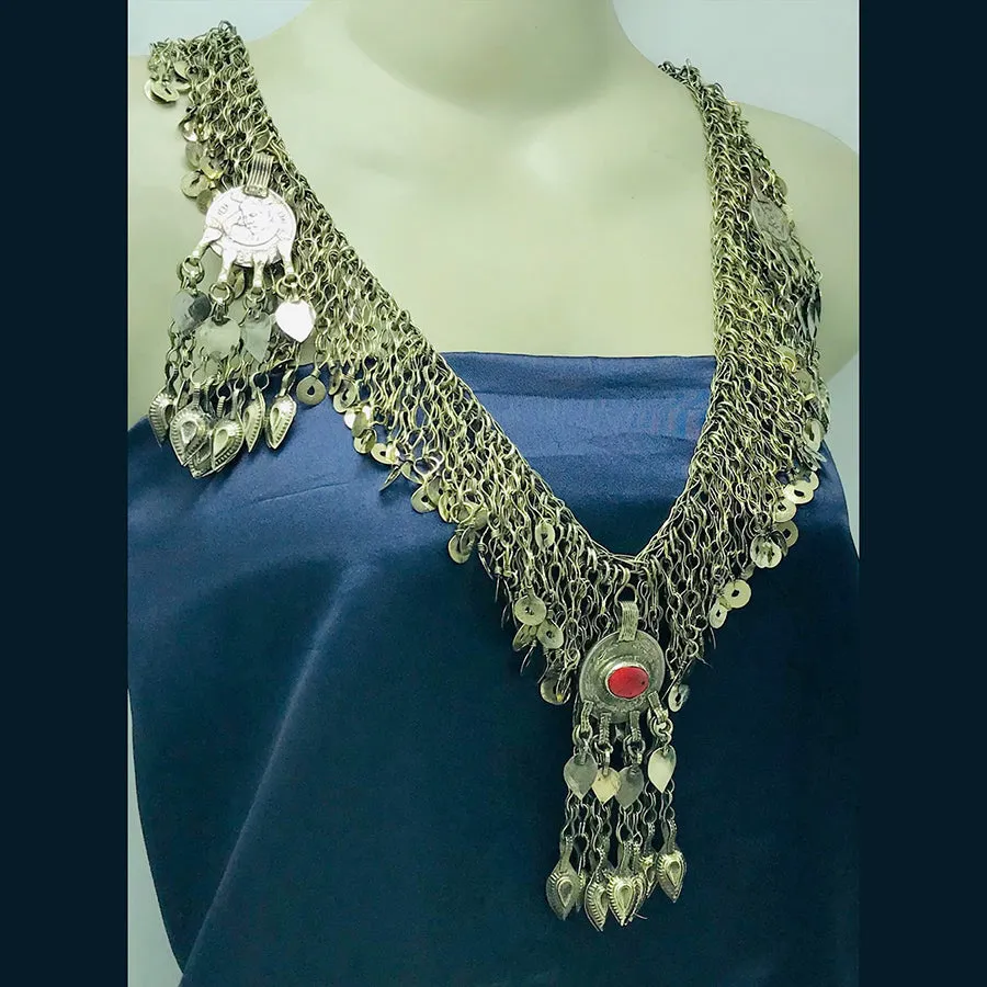 Long Pendant Rustic Necklace With Tassels