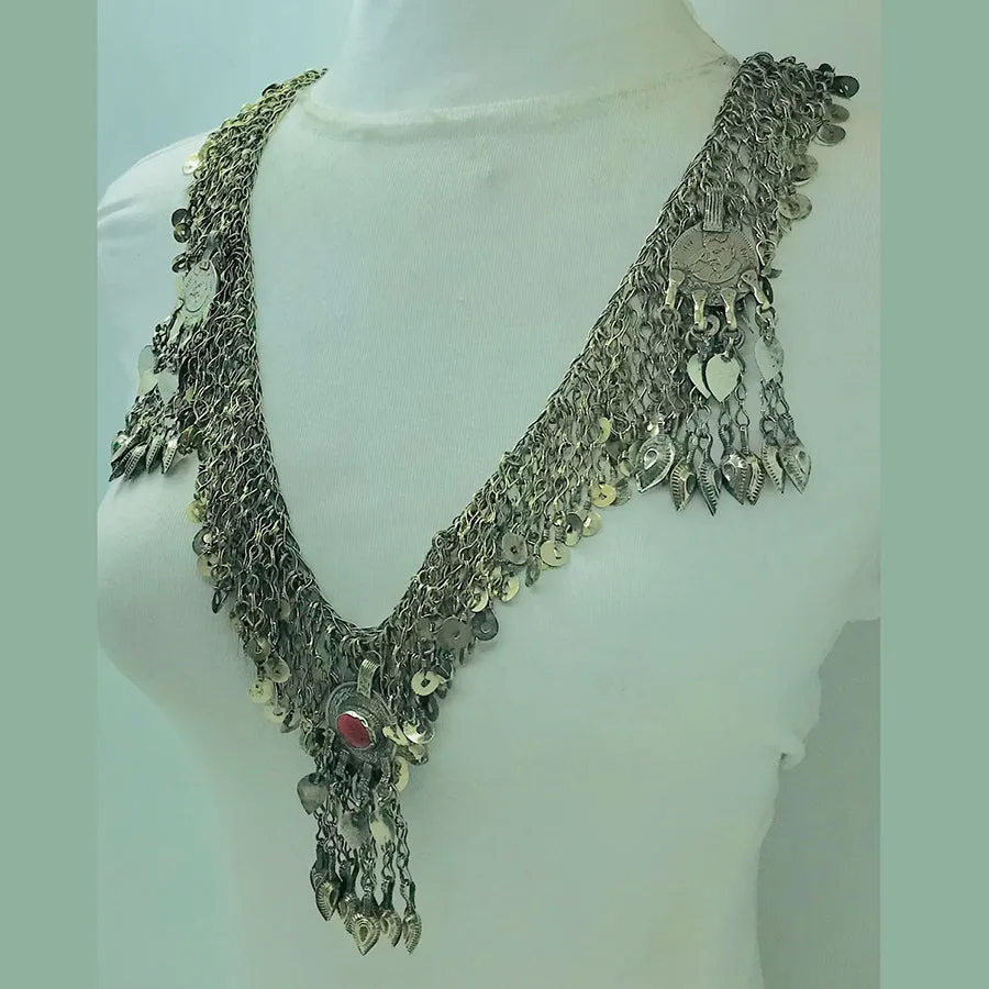 Long Pendant Rustic Necklace With Tassels
