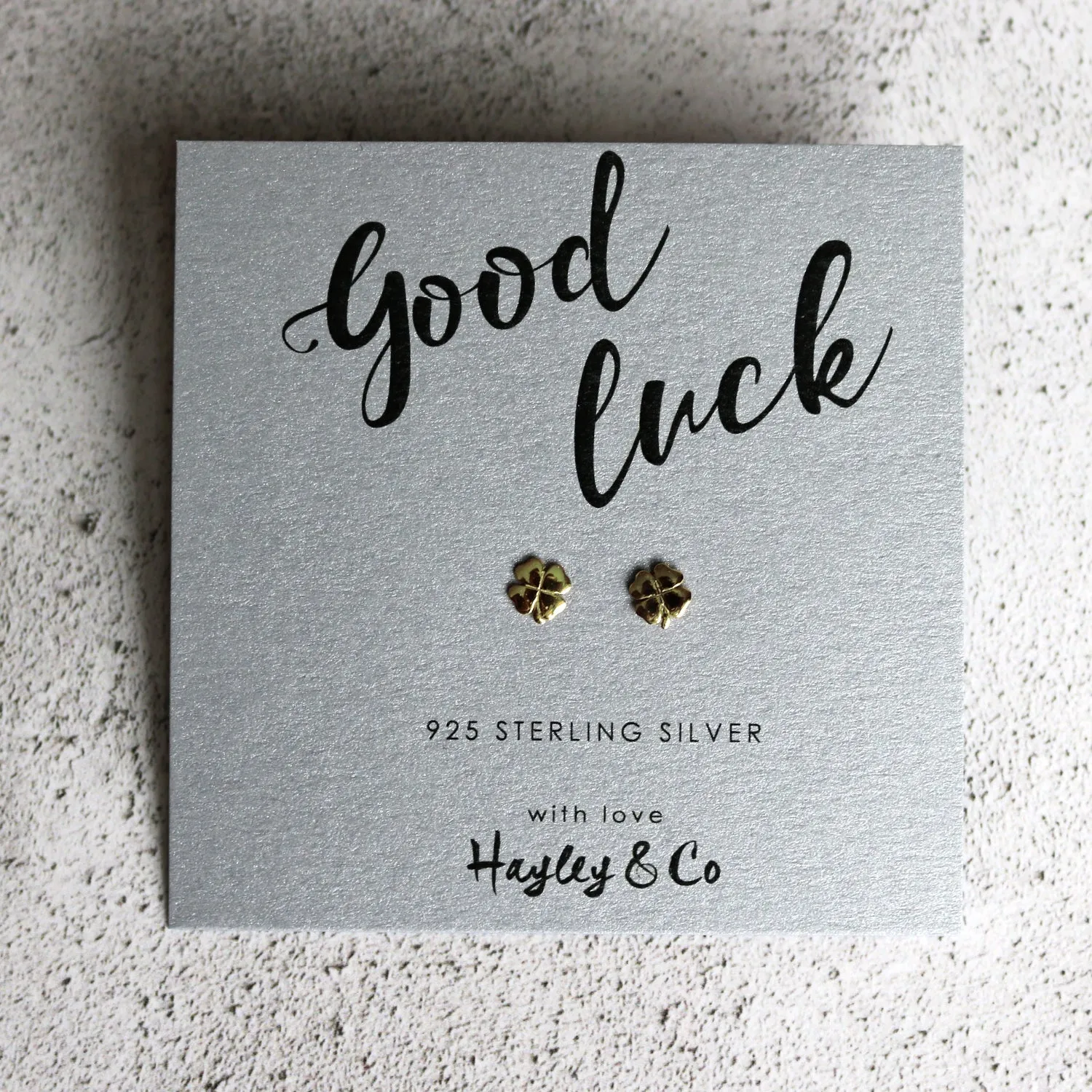 Lucky Four Leaf Clover Sterling Silver Earrings