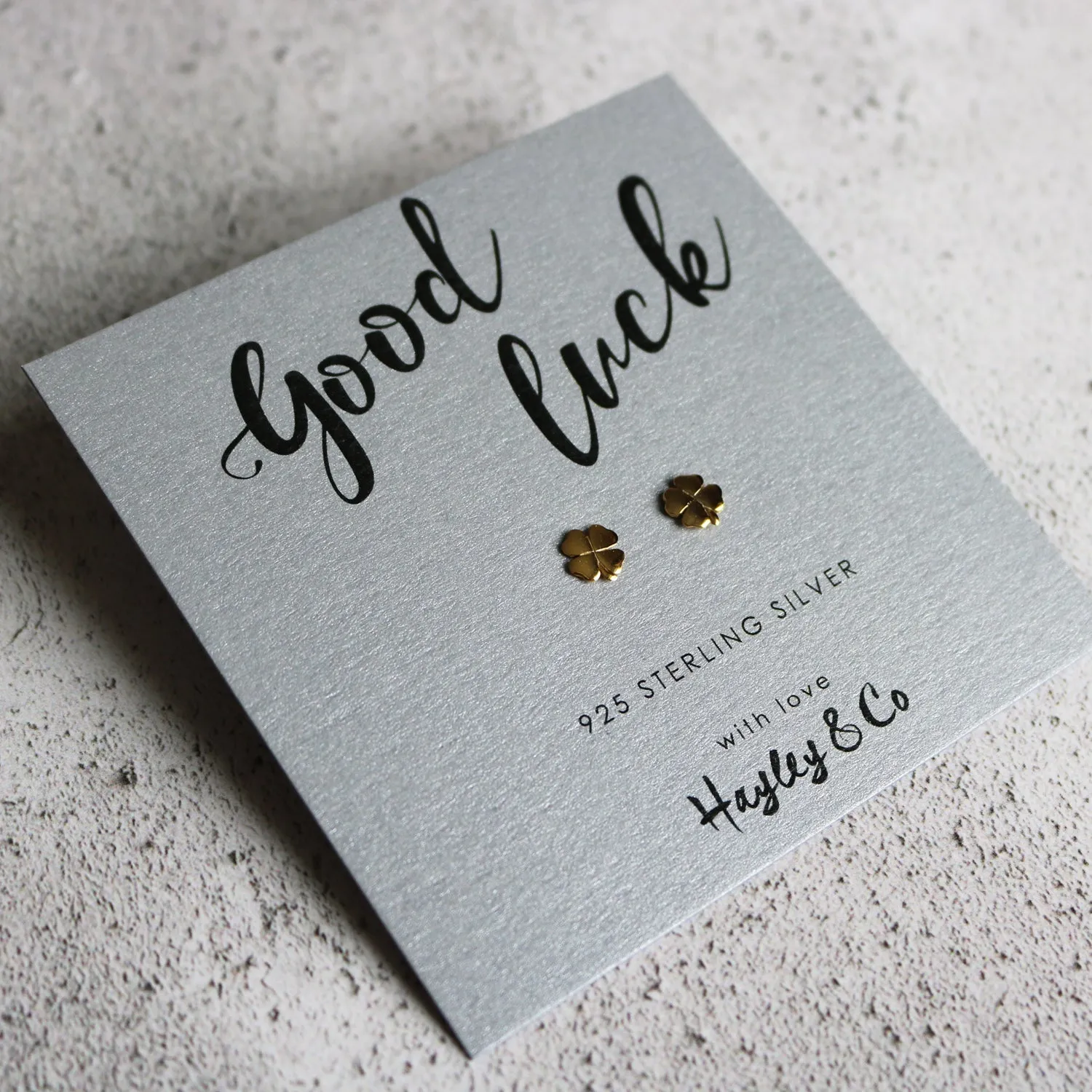 Lucky Four Leaf Clover Sterling Silver Earrings