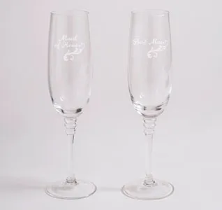 Maid of Honor & Best Man Toasting Glasses
