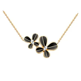 Marquise Butterfly Yellow Gold Necklace