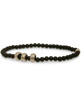 Matte Onyx Pewter Rings Bracelet
