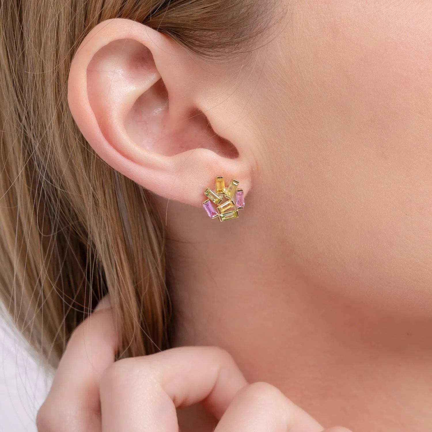 Medium Jubilation Studs: Turquoise