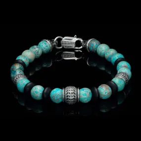 Men's Newport Blue Agate Bracelet - BB49 BLA