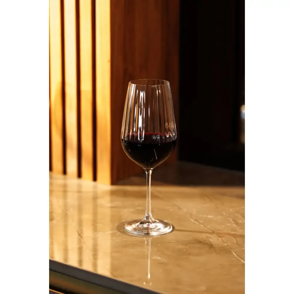 Mikasa Treviso 4-Piece Crystal Red Wine Glass Set, 600ml