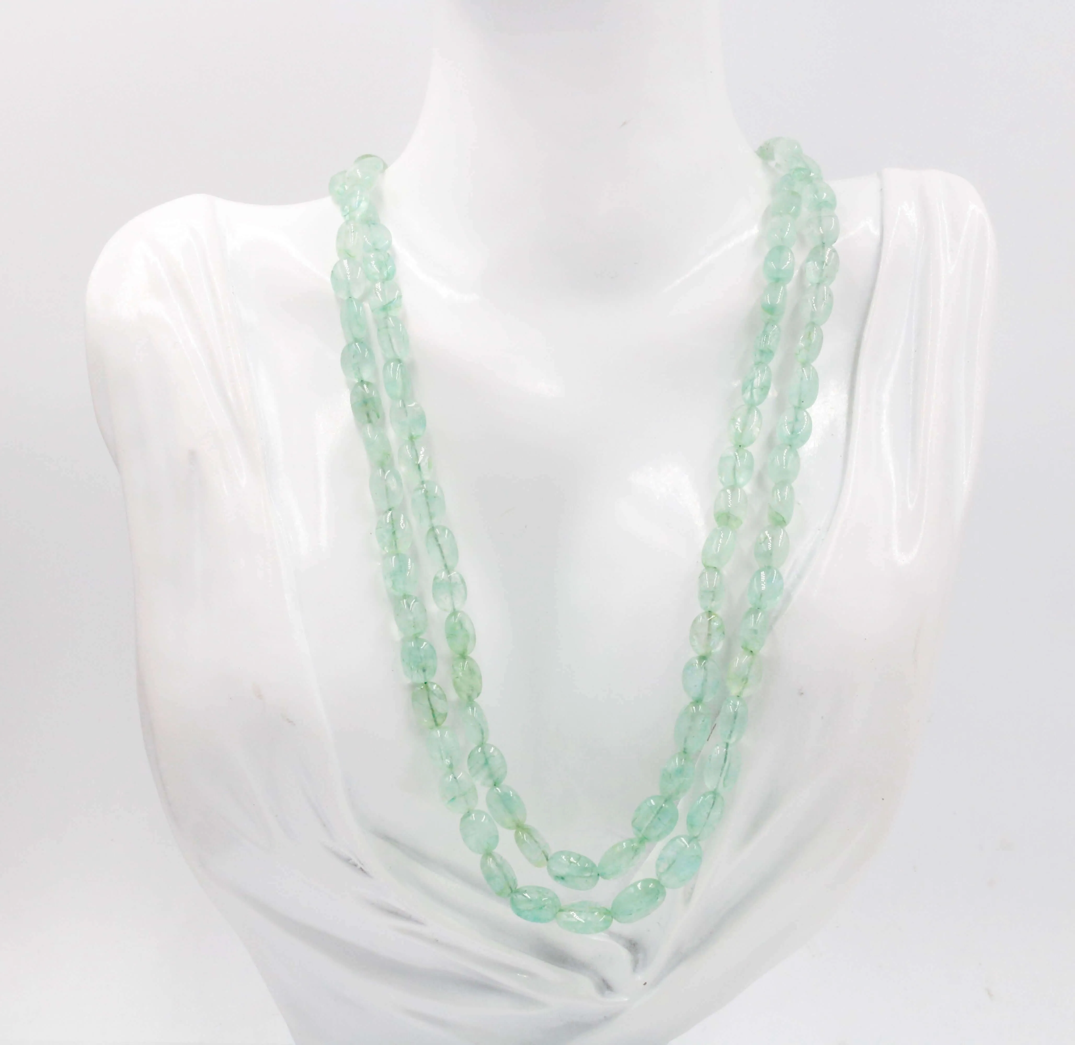 Natural Emerald Beaded Necklace Emerald Gemstone Necklace Indian Sarafa Necklace Green Necklace Genuine Gemstone SKU 6142677