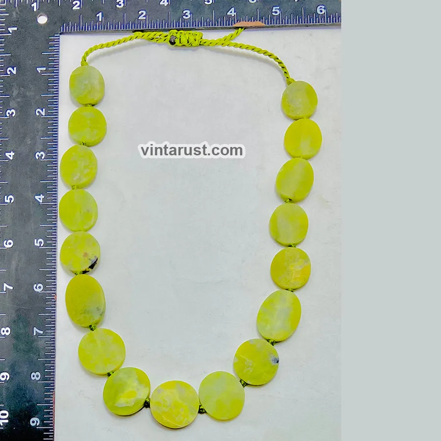 Natural Jade Bead Stone Choker Necklace