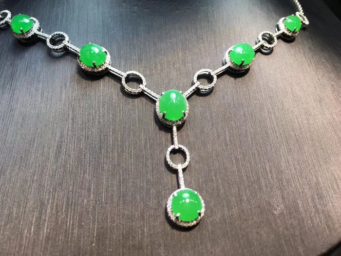 Natural Jade Necklace Jadeite Necklace NNE006
