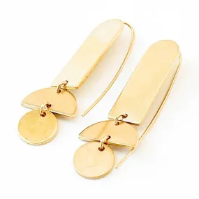 Nest Pretty Things | Long Ear Wire Brass Earrings