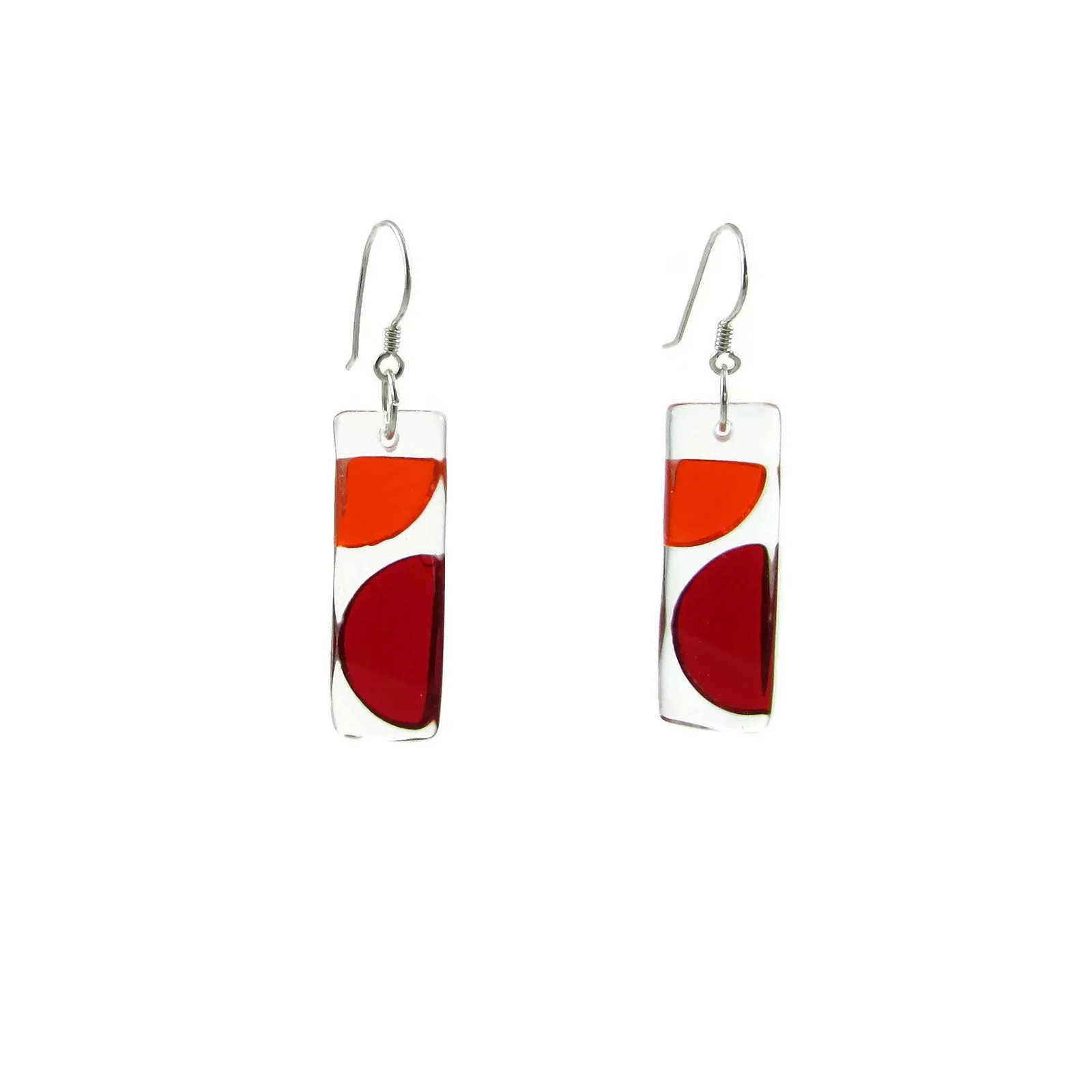 Onda Glass Earrings - Amber