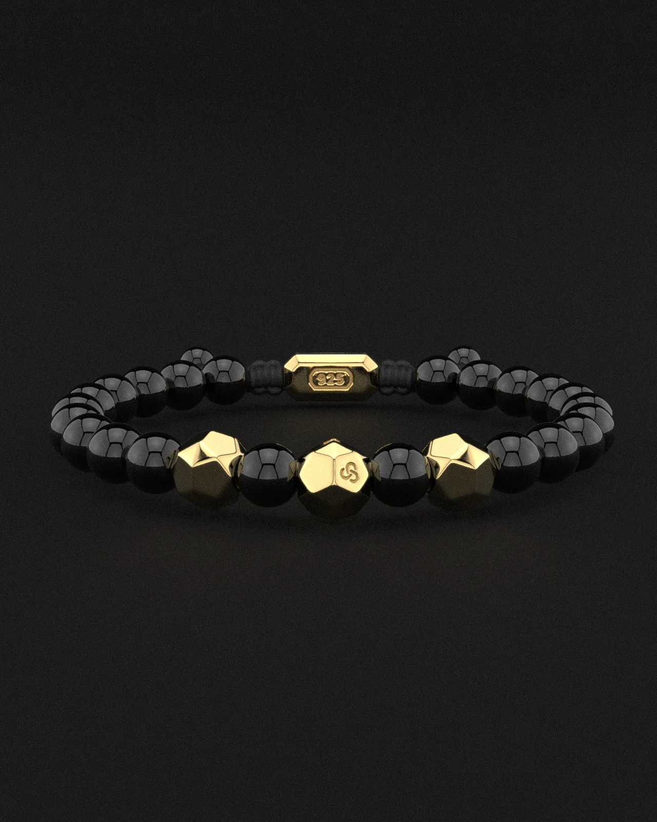 Onyx Bracelet 8mm | Geom by Seekers Men's Jewelry