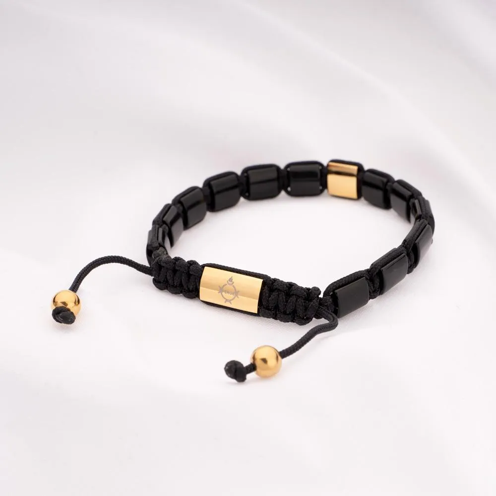 Peroz Shiny Onyx Beaded Bracelet
