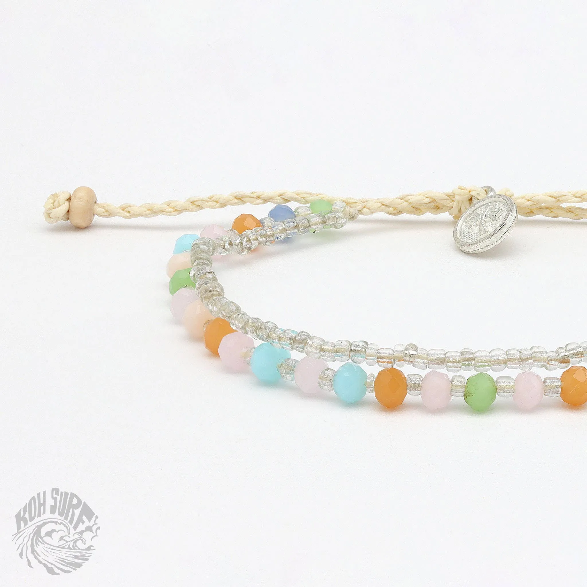 Pineapple Island -  Kanawa Beach Beaded Bracelet, Surf Bracelet by Koh Surf : Earth Tones