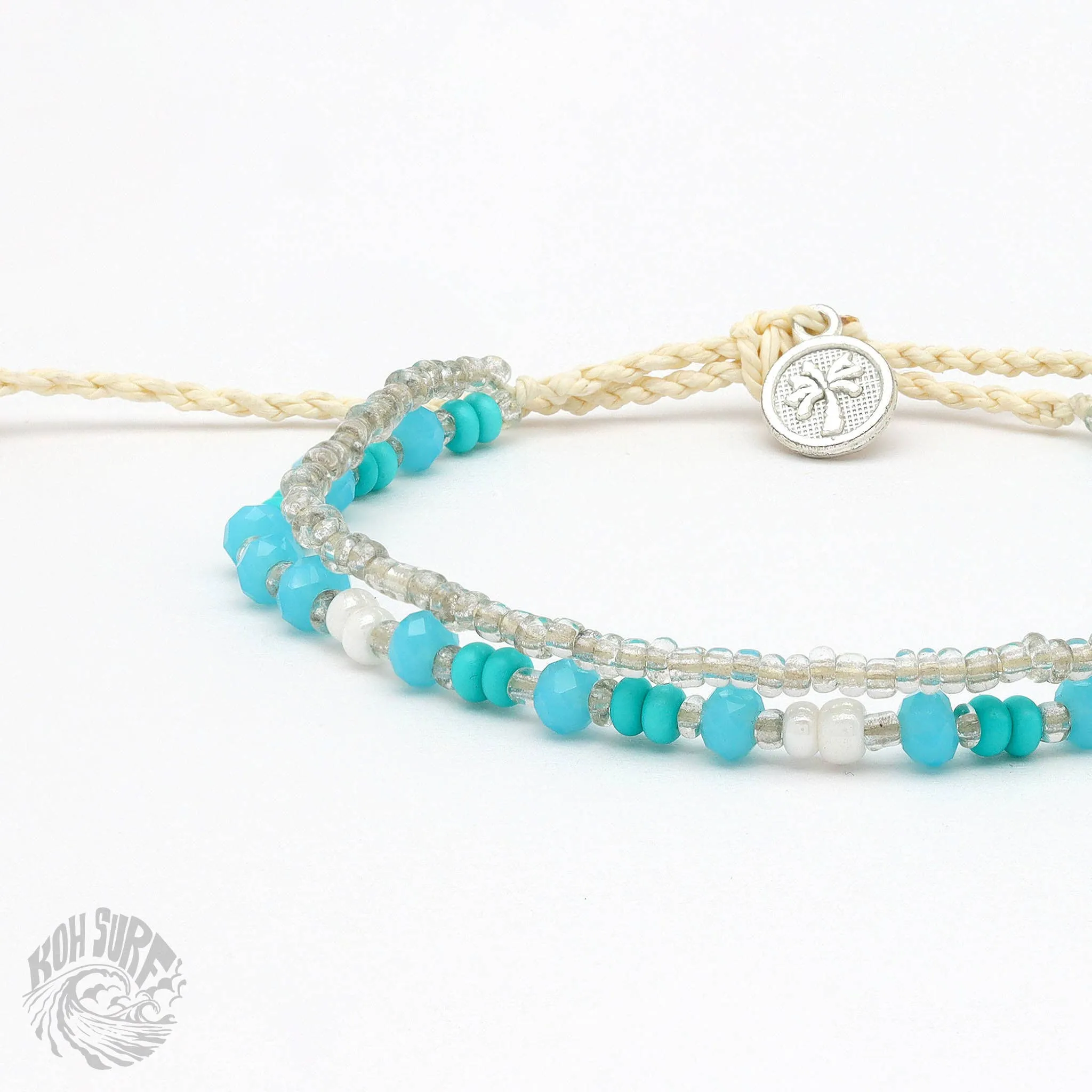 Pineapple Island -  Kanawa Beach Beaded Bracelet, Surf Bracelet by Koh Surf : Earth Tones