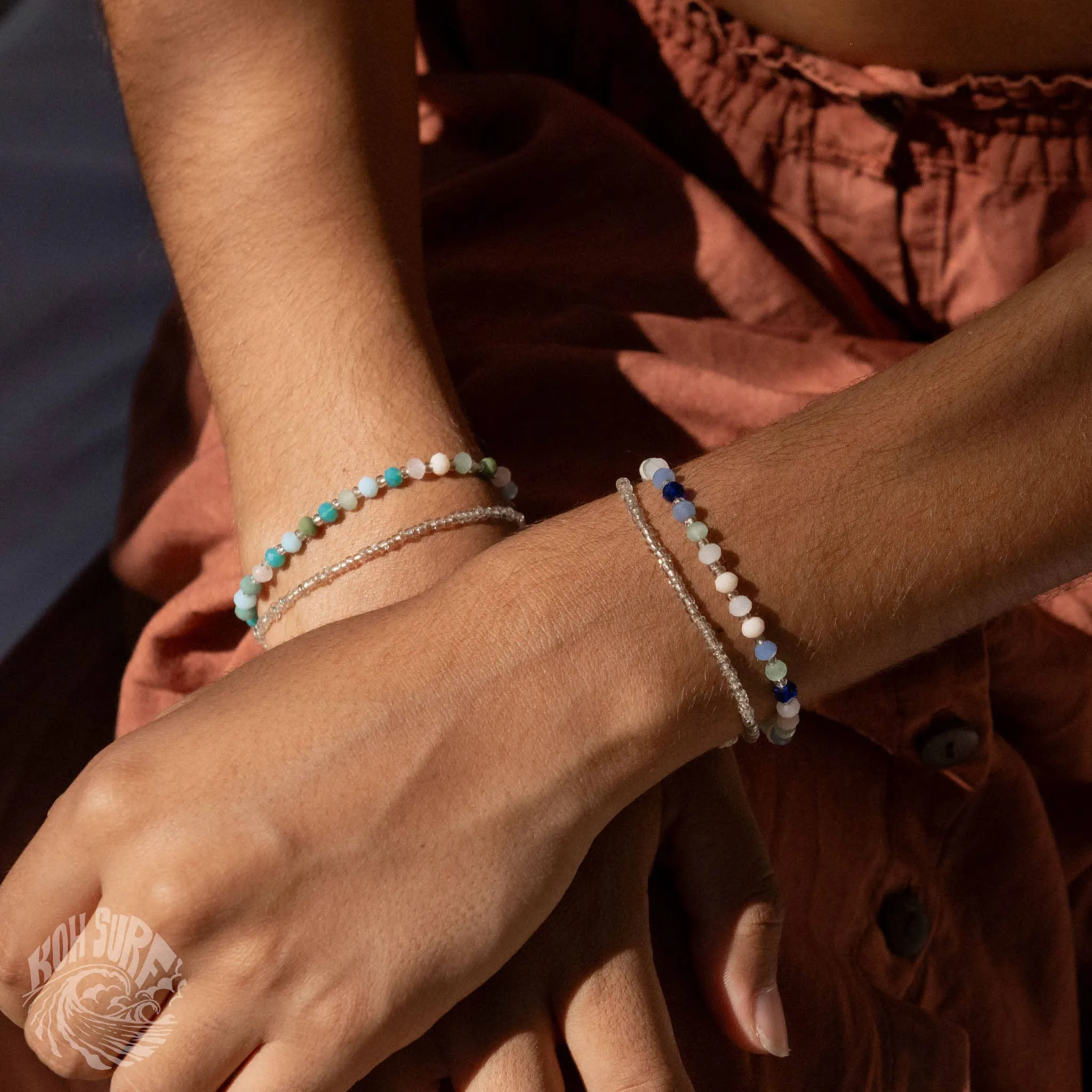 Pineapple Island -  Kanawa Beach Beaded Bracelet, Surf Bracelet by Koh Surf : Earth Tones