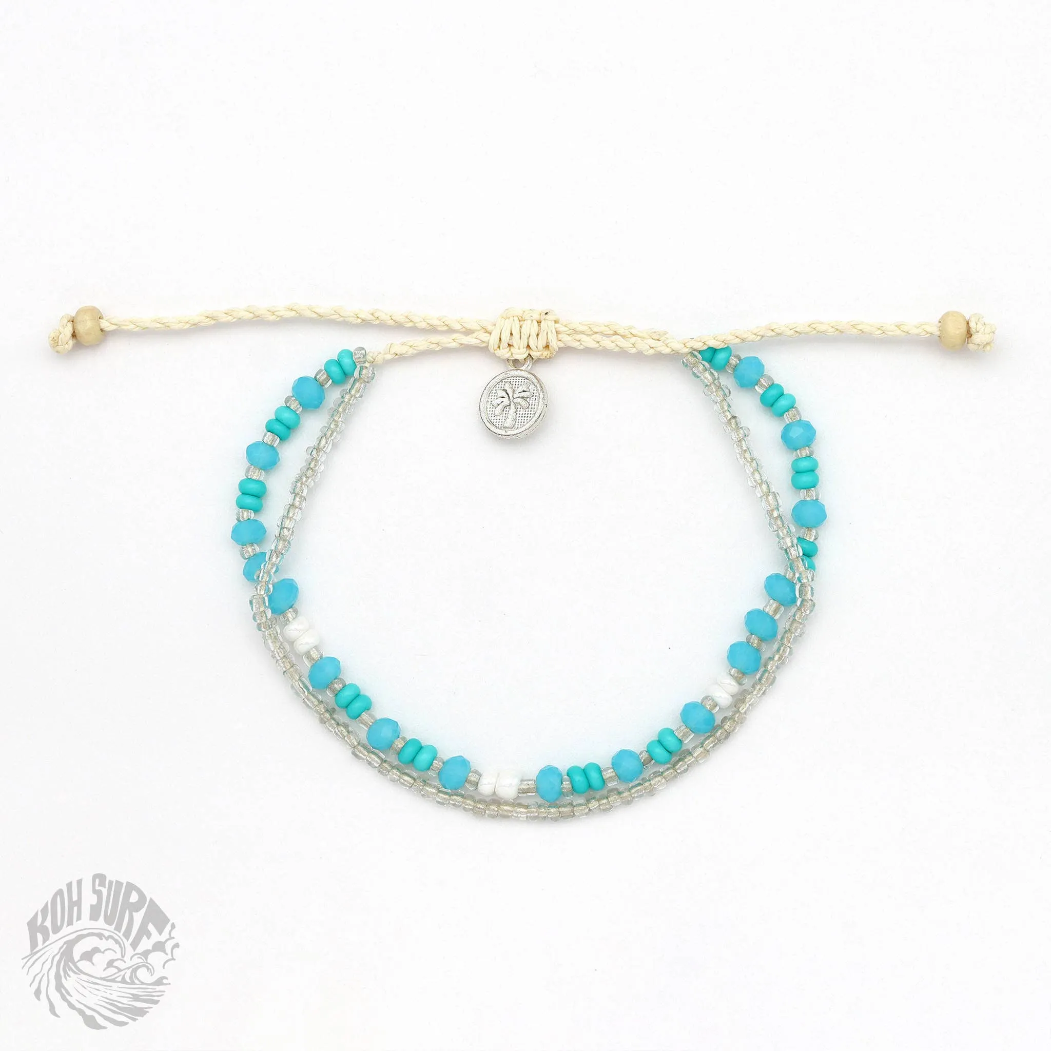 Pineapple Island -  Kanawa Beach Beaded Bracelet, Surf Bracelet by Koh Surf : Earth Tones