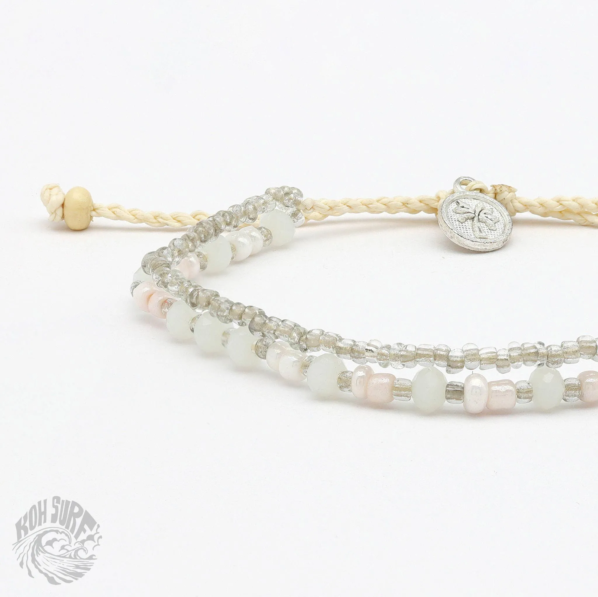 Pineapple Island -  Kanawa Beach Beaded Bracelet, Surf Bracelet by Koh Surf : Earth Tones