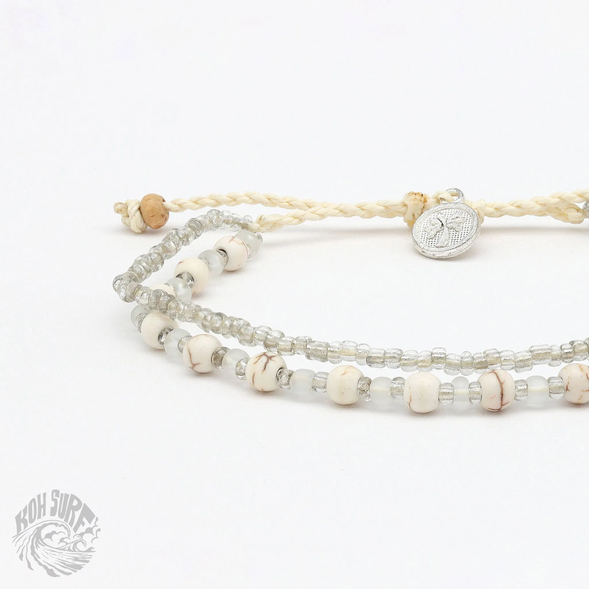 Pineapple Island -  Kanawa Beach Beaded Bracelet, Surf Bracelet by Koh Surf : Earth Tones