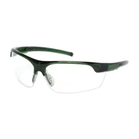 PIP Bouton Xtricate-C 250-58-0520 Semi-Rimless Safety Glasses, Green Frame, Clear Lens with FogLess 3Sixty Coating, One Size, 1 Pair