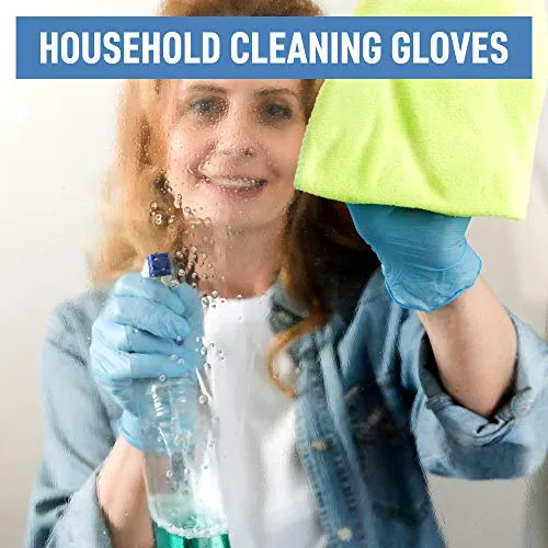 Powder Free Disposable Nitrile Gloves Medium -100 Pack, Blue -Medical Exam Glove