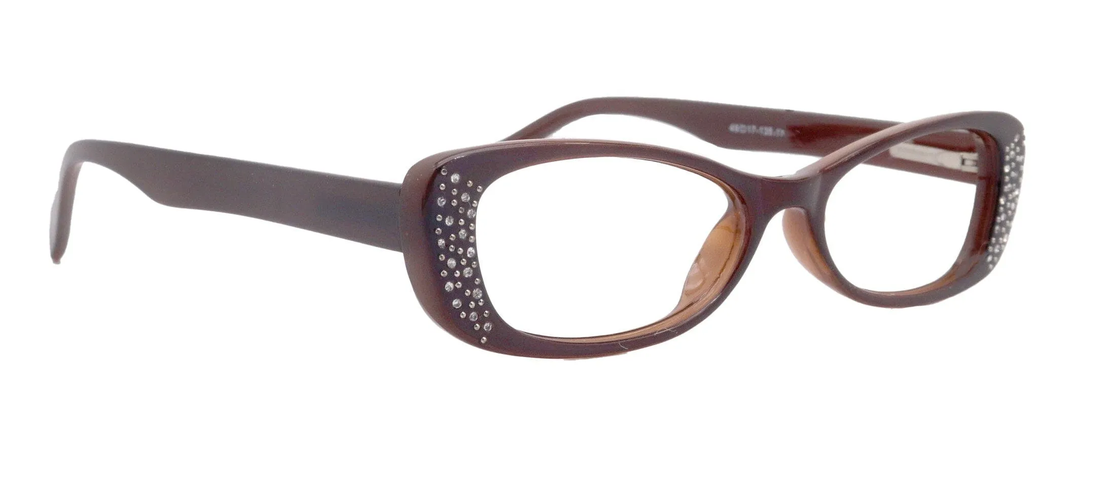 Premium Reading Glasses High End Reading Glass,  Small Frame Brown   1.25 to  3.00 magnifying glasses, Cat Eye. optical Frames