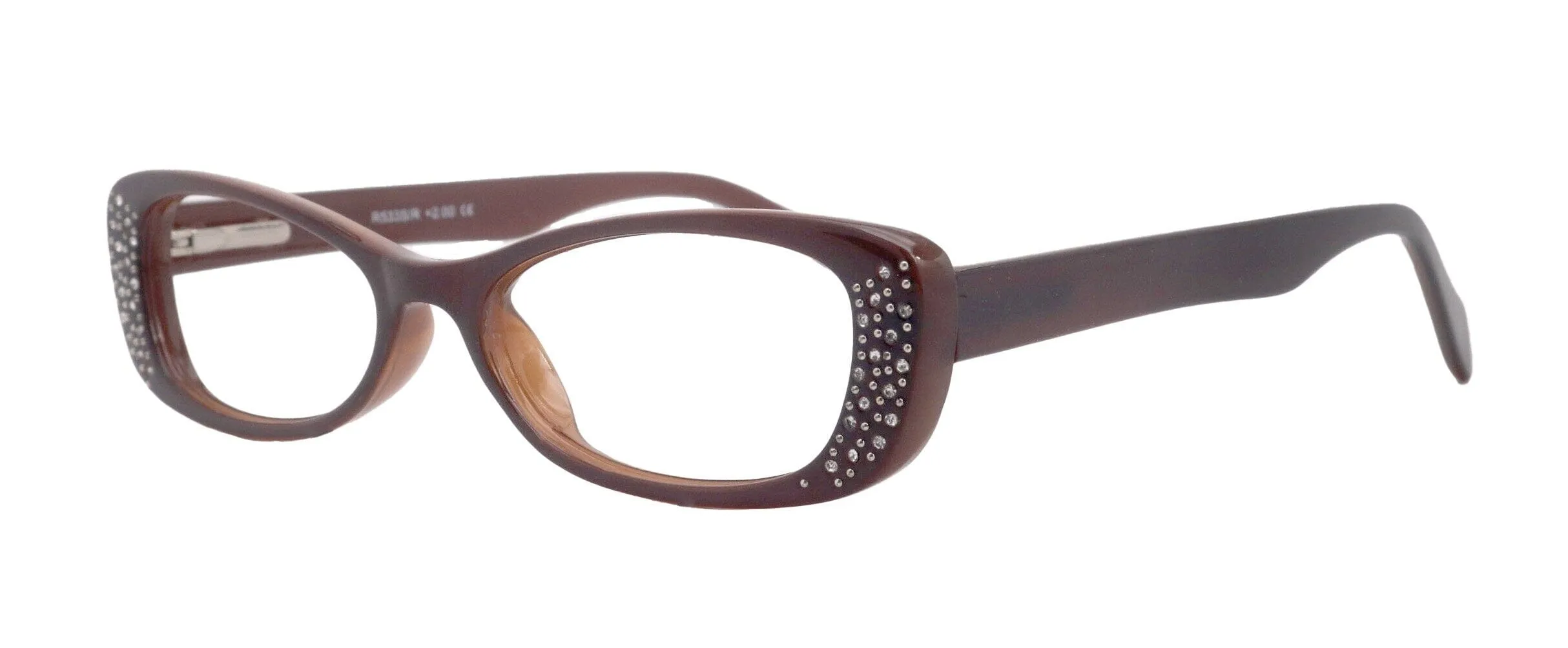 Premium Reading Glasses High End Reading Glass,  Small Frame Brown   1.25 to  3.00 magnifying glasses, Cat Eye. optical Frames