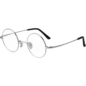 Pure Titanium 44mm Retro Round Eyeglasses A8786