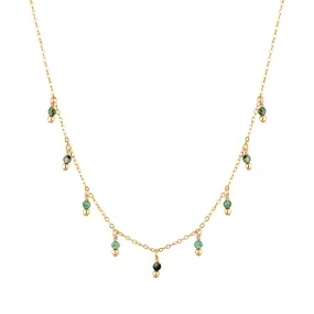 Rain Choker Necklace ~ Emerald