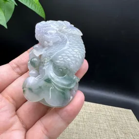 RealJade® Co. Genuine Jadeite Jade Dragon Pendant Necklace