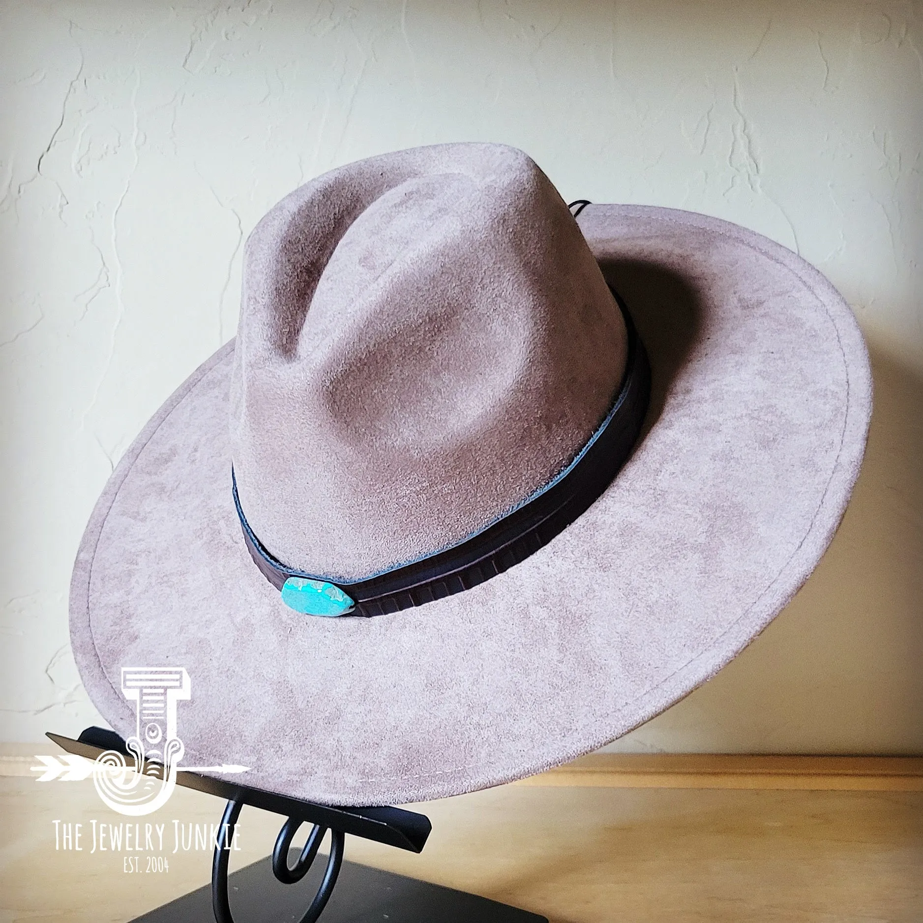 Red Brown Navajo Turq Slab Leather Hat Band   Choice of Hat 986h