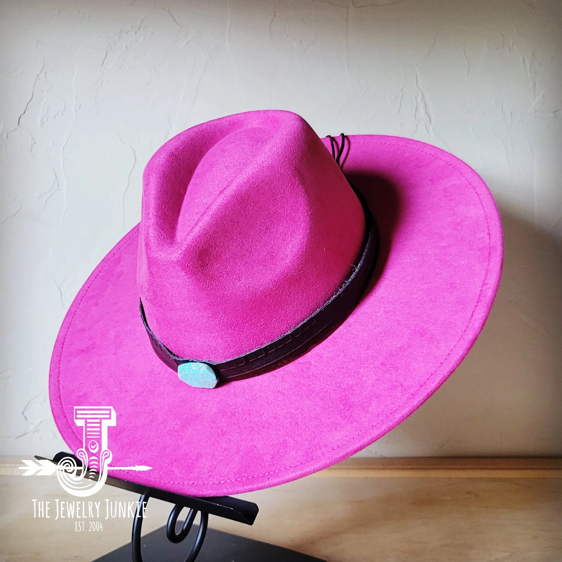 Red Brown Navajo Turq Slab Leather Hat Band   Choice of Hat 986h