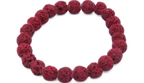 Red Lava Natural Gemstone Bracelet