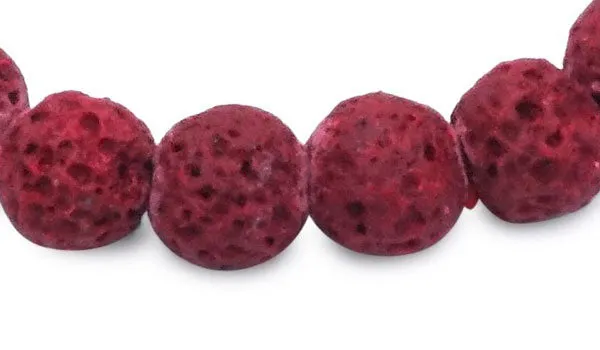 Red Lava Natural Gemstone Bracelet