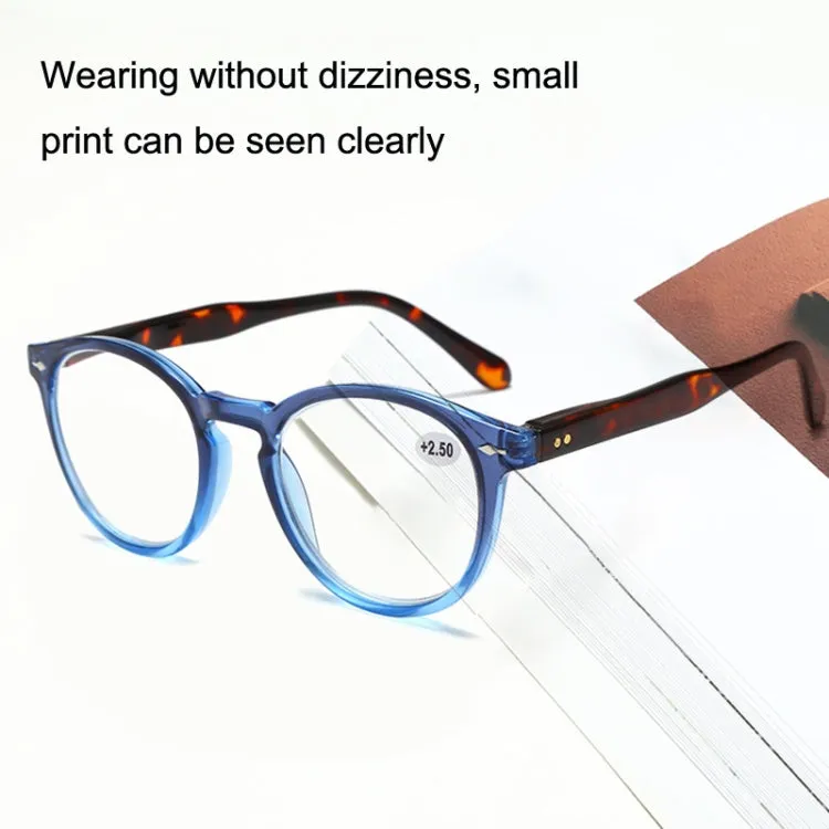 Retro Flexible Durable Portability HD Presbyopic Glasses  350(Graduate Blue)