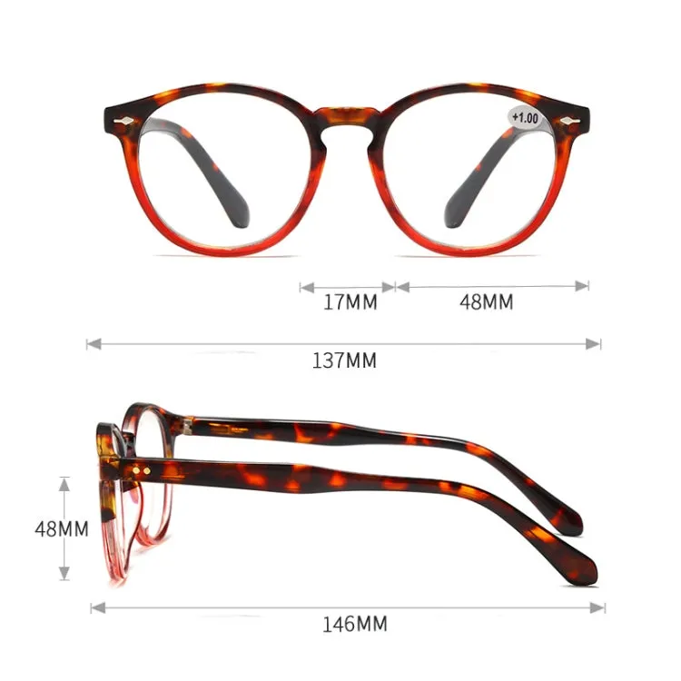 Retro Flexible Durable Portability HD Presbyopic Glasses  350(Graduate Blue)