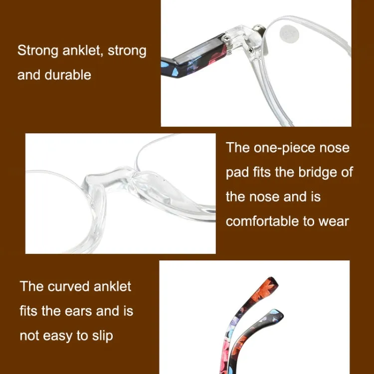 Retro Flexible Durable Portability HD Presbyopic Glasses  350(Graduate Blue)