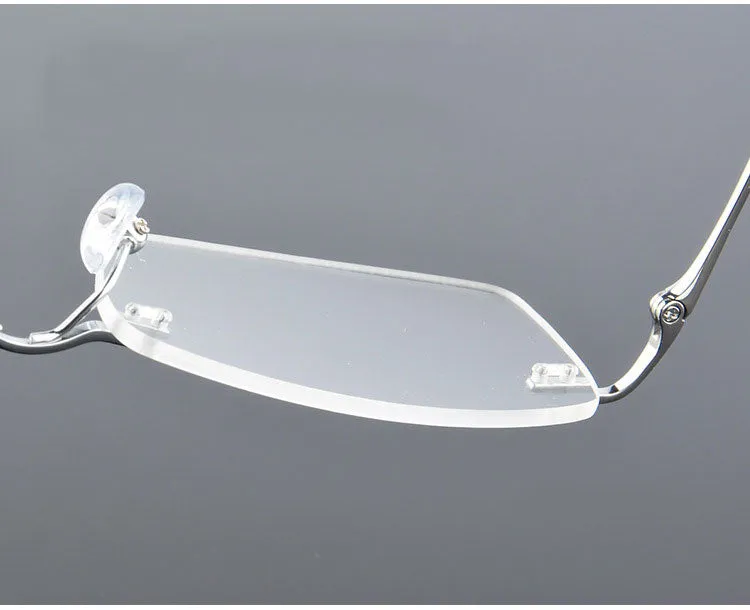 Reven Jate Men's Rimless Rectangle Titanium Eyeglasses 632