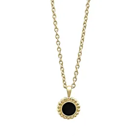 Round Onyx Pendant Necklace