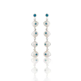 Sarah Stretton Bianca Earrings in Turquoise