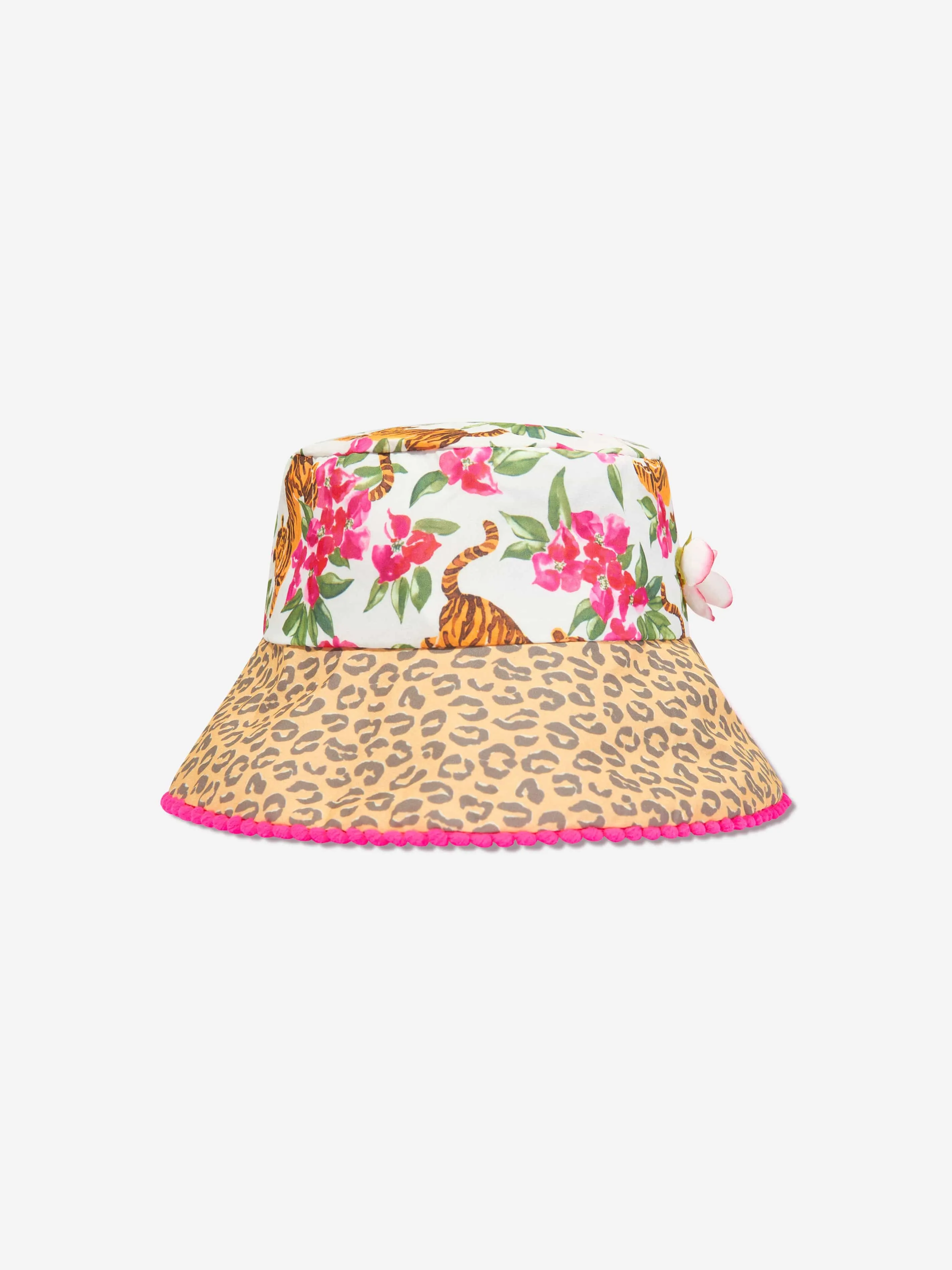 Selini Action Girls Floral Tiger Bucket Hat in Multicolour