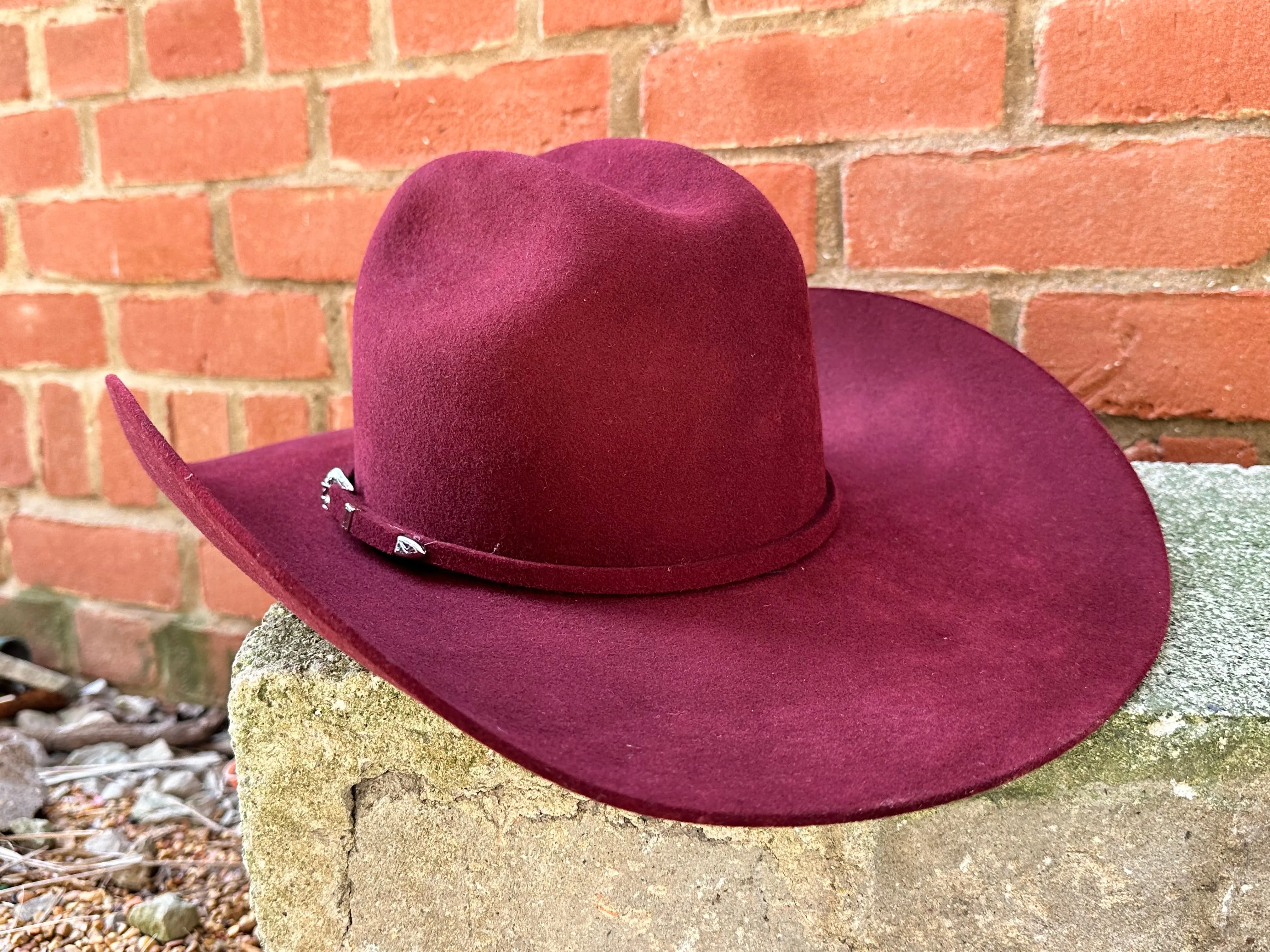 Serratelli Mesa Burgundy Pure Wool Cowboy Hat