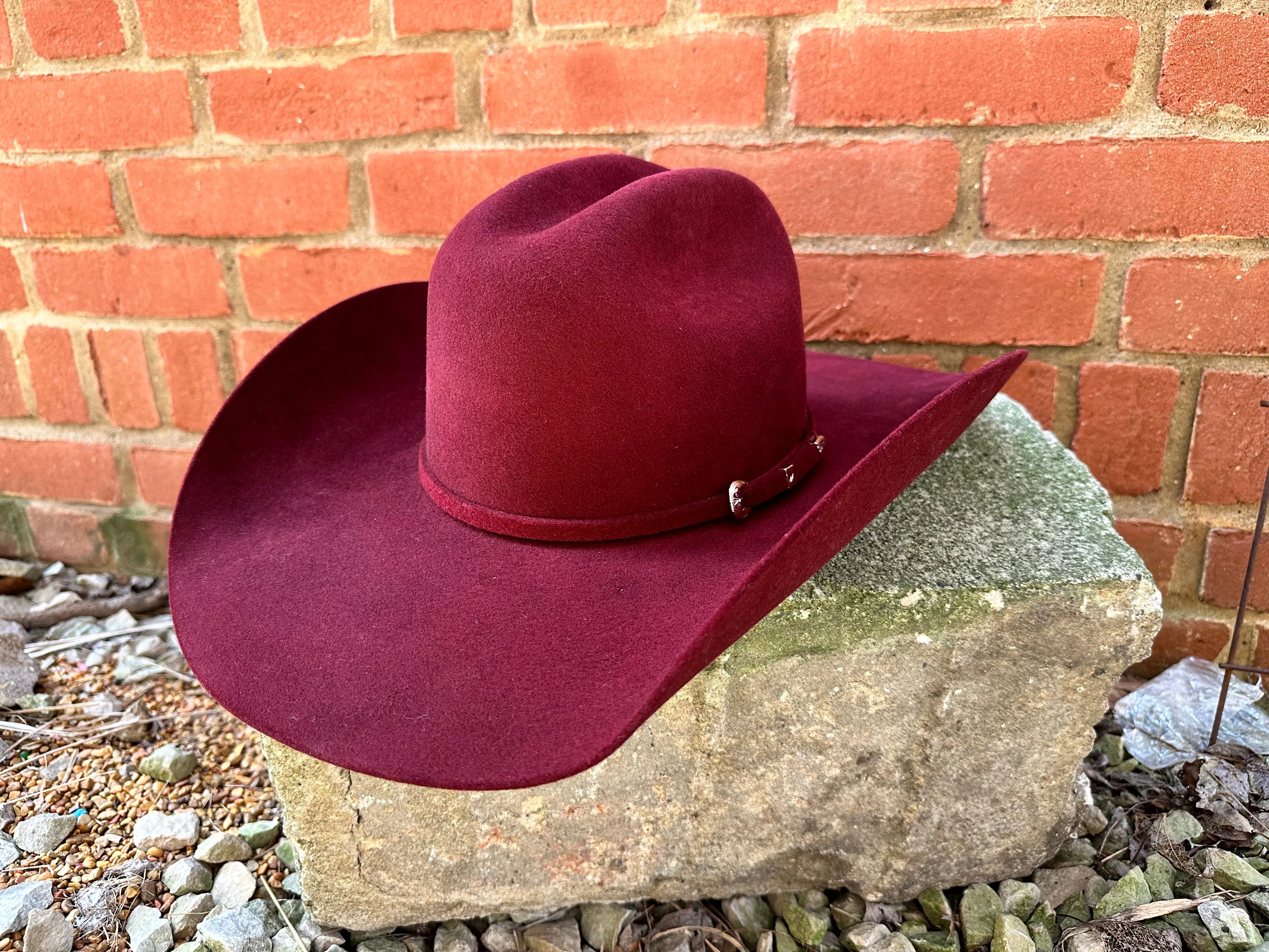 Serratelli Mesa Burgundy Pure Wool Cowboy Hat