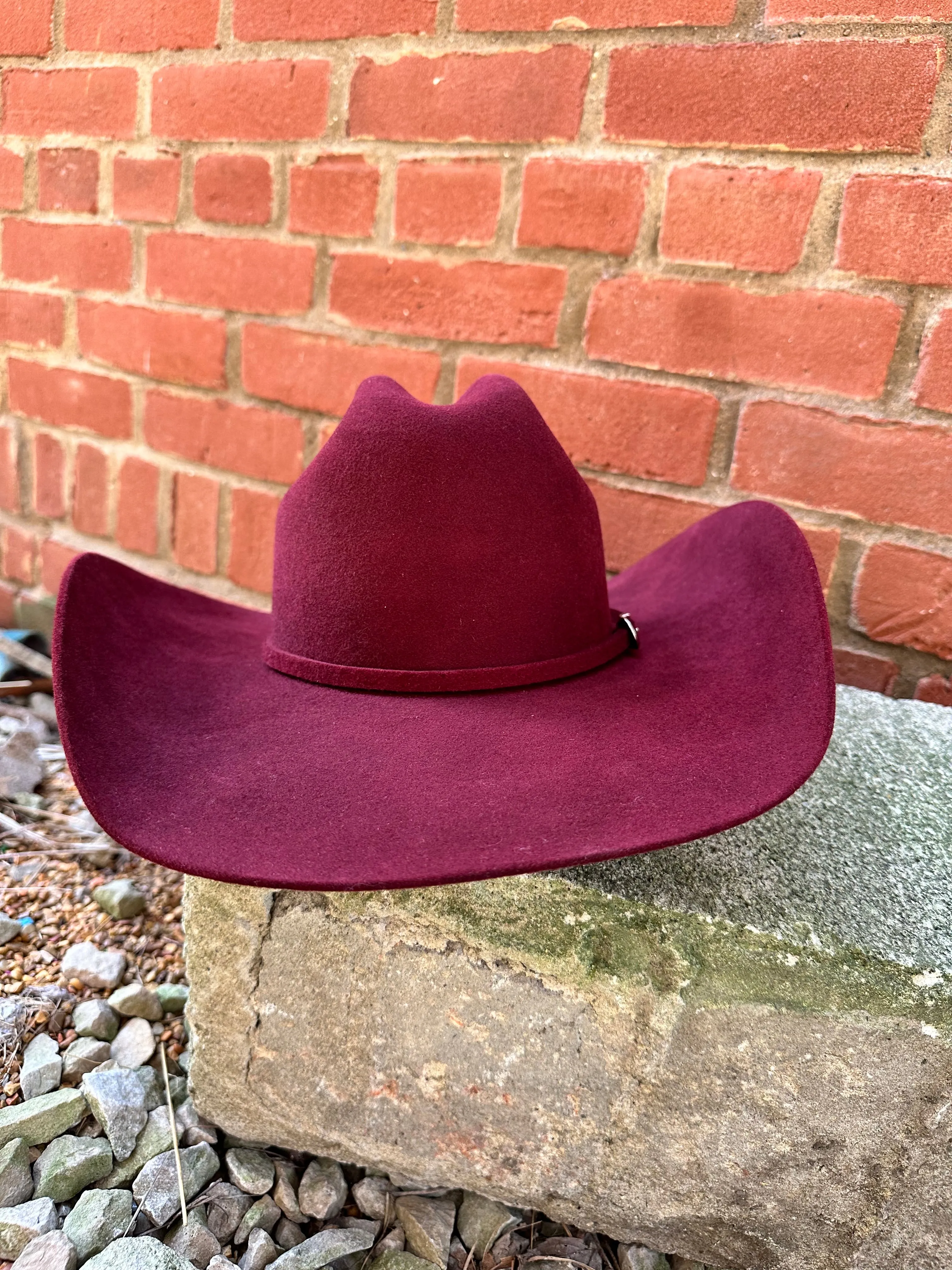 Serratelli Mesa Burgundy Pure Wool Cowboy Hat