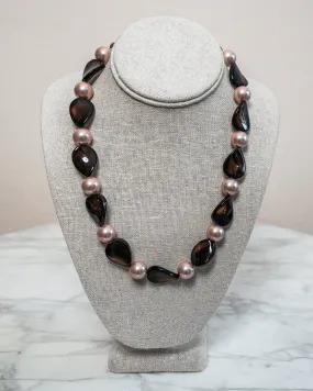 Shell Pearl Onyx Necklace