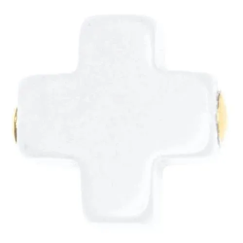 Signature Cross Small Gold Pattern 2mm Bead Bracelet