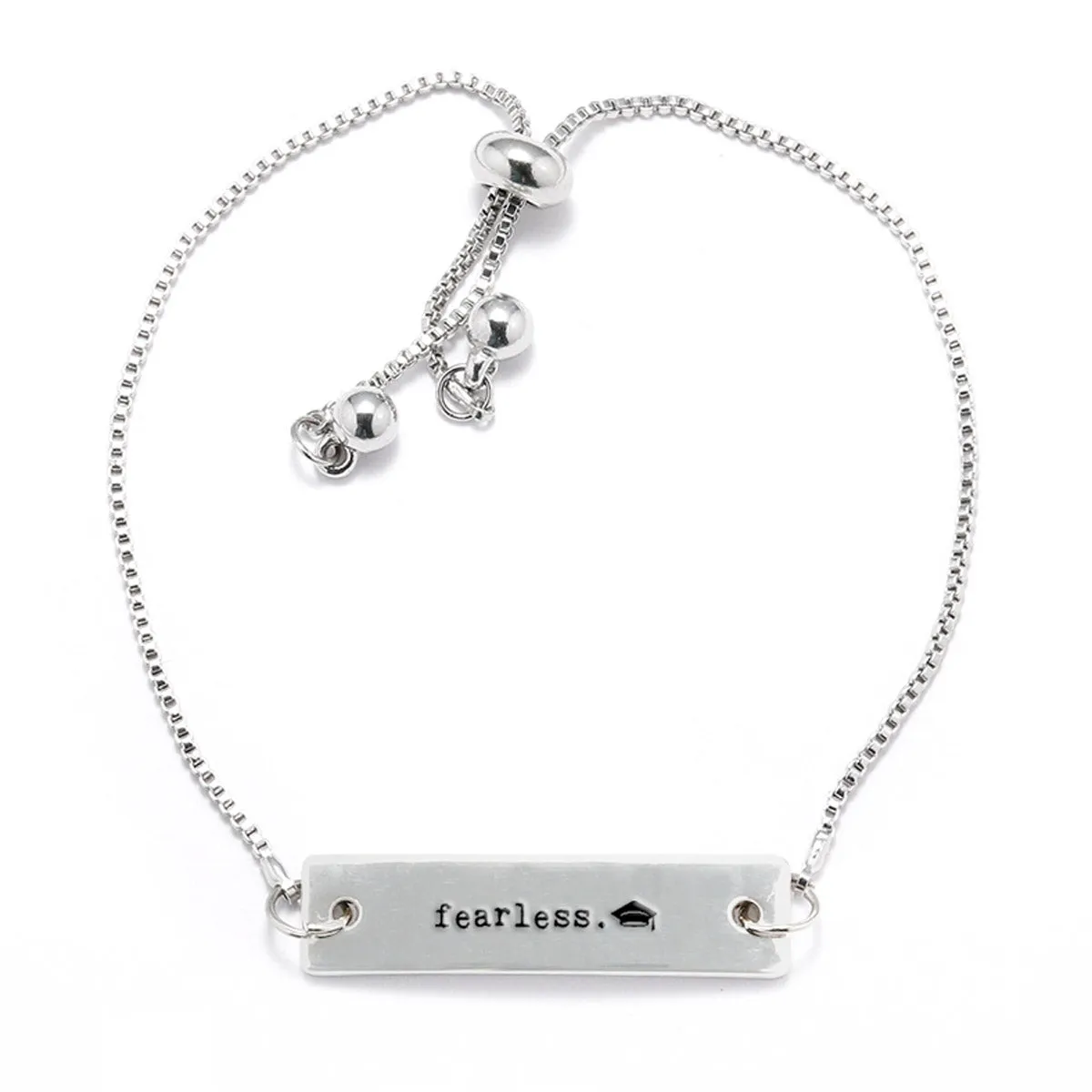 Silver Fearless - Graduate Adjustable Bar Bracelet