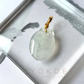 SOLD OUT: A-Grade Light Green Jadeite Peach Pendant No.600131